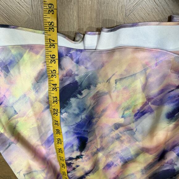 BHLDN Watercolor Strapless Midi Dress Pastel Slip Bias Cut Wedding Guest Size XS - Picture 9 of 11